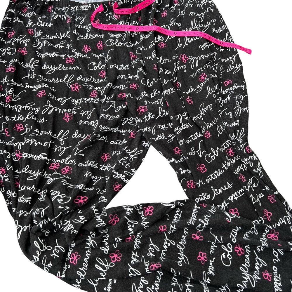 Pj pants, black, "Color outside the Lines" women's M